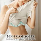 Essentials Cup Padded Cotton High Coverage Camisole Bra with Adjustable Strap | Skin Tone | White | Black