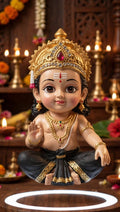 Levitating Bal Ayyappa Idol with Magnetic LED Base – Blessings That Float