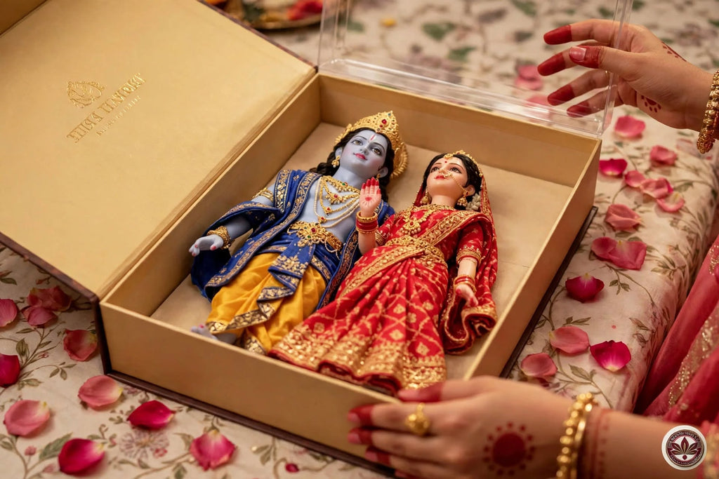 Gaura Vani - Shri Ram & Sita Divine Jodi | Premium Gift Box with Dhanush, Kalash & Moti Mala