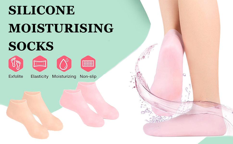 Silicone Heel Protector – Gel Moisturizing Foot Socks (BUY 1 GET 1 FREE) ,